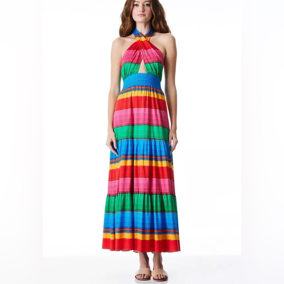 Alice + Olivia Lyndon Cabo Print Maxi Dress NWT - Picture 1 of 6